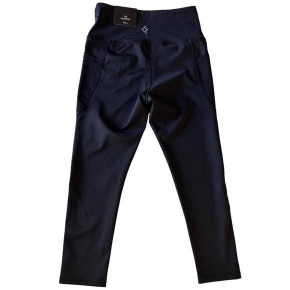 BSP High-Waist Capri Leggings W/Media Pocket Black Small Polyester/Spandex New - Picture 5 of 12